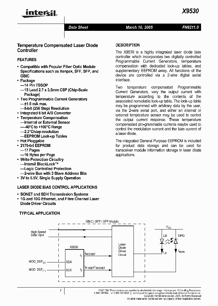 X9530-V14I_1031562.PDF Datasheet