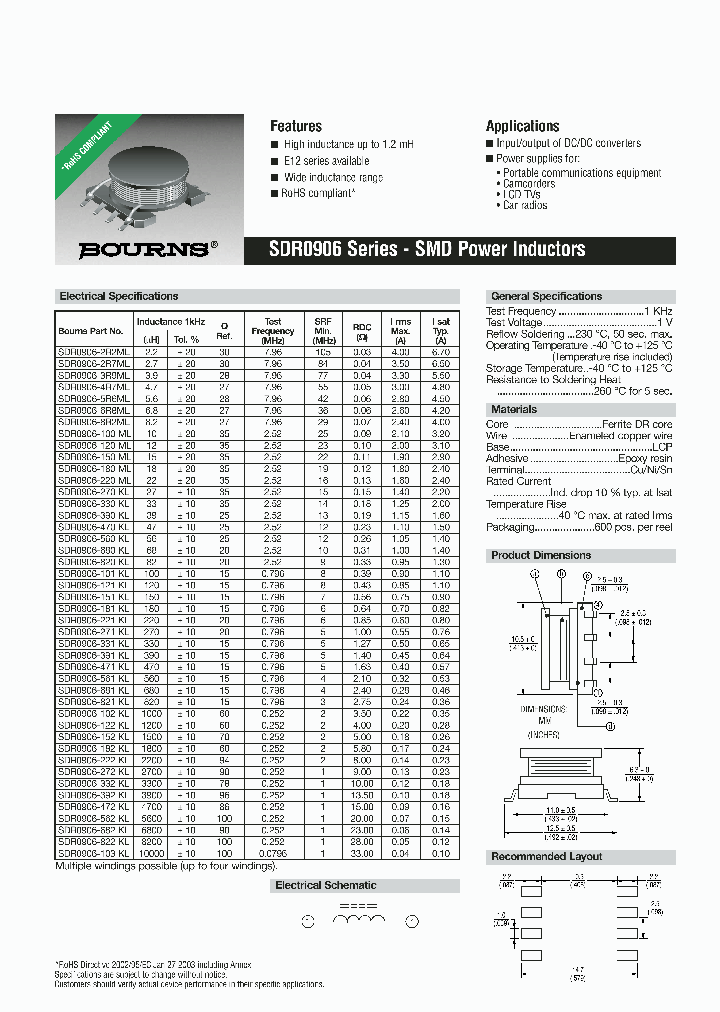 SDR0906-562KL_1035243.PDF Datasheet