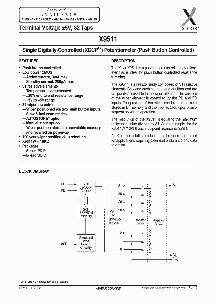 X9511_1641748.PDF Datasheet