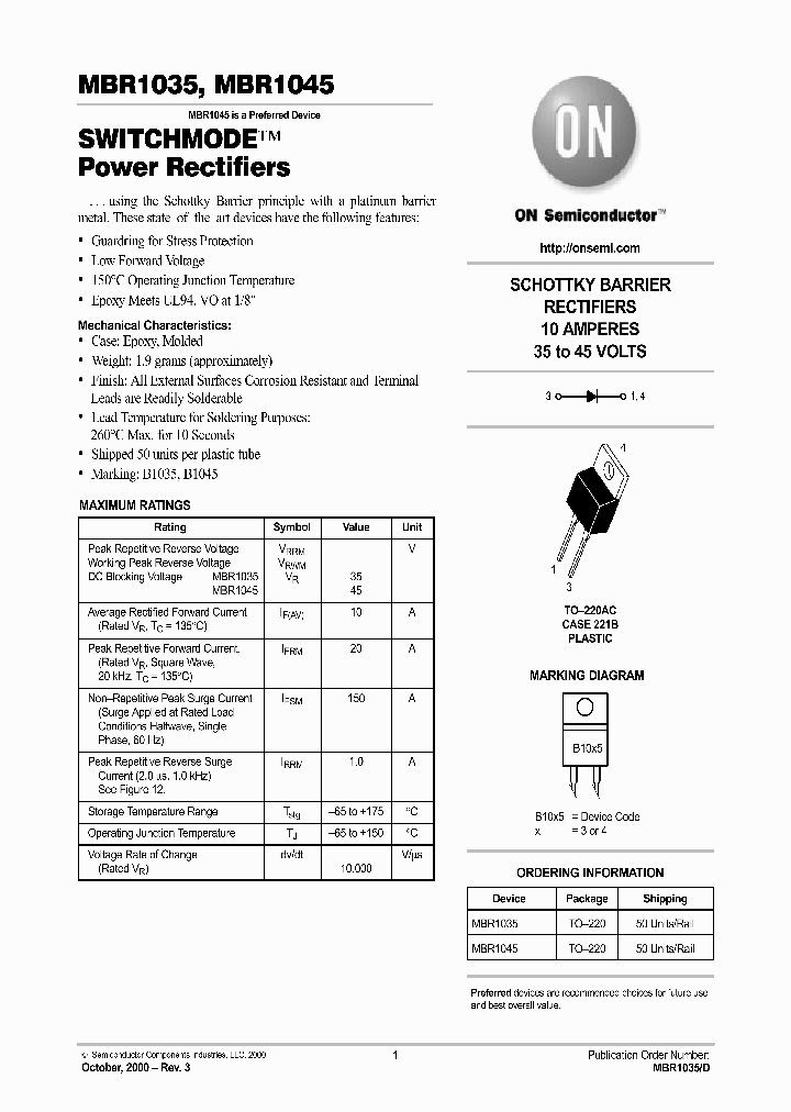MBR1035-D_1641500.PDF Datasheet