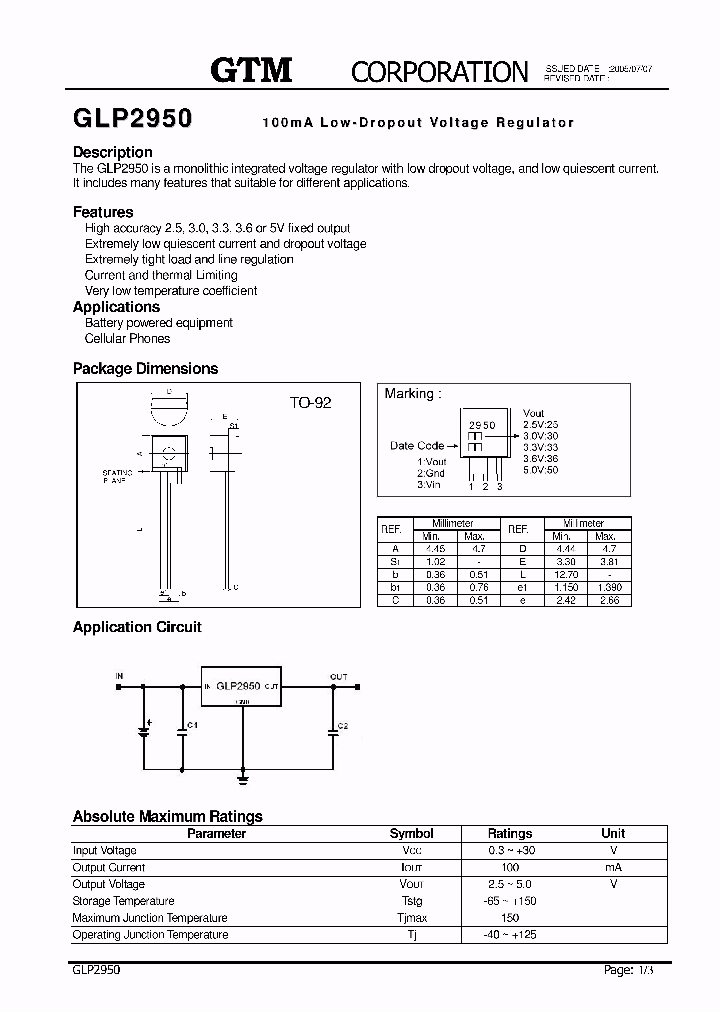 GLP2950_1641004.PDF Datasheet