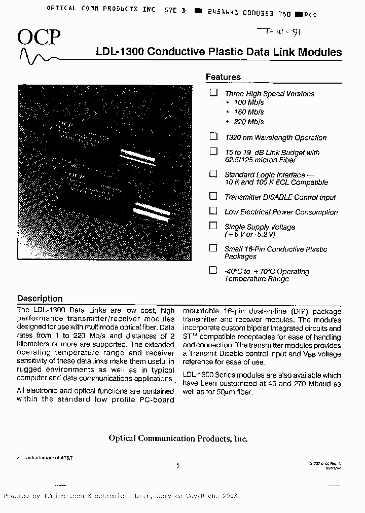 LDL1300TXA_1044521.PDF Datasheet
