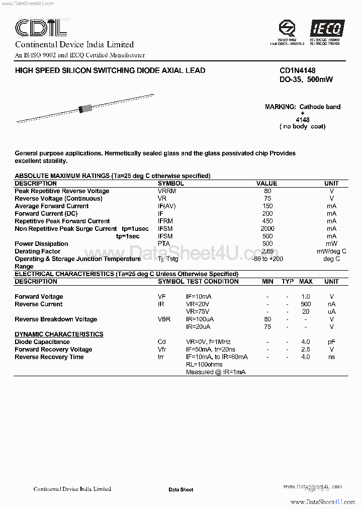 D1N4148_1641781.PDF Datasheet