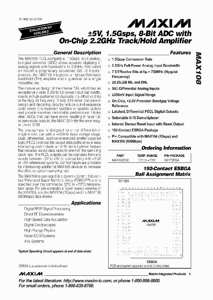 MAX108_1049739.PDF Datasheet