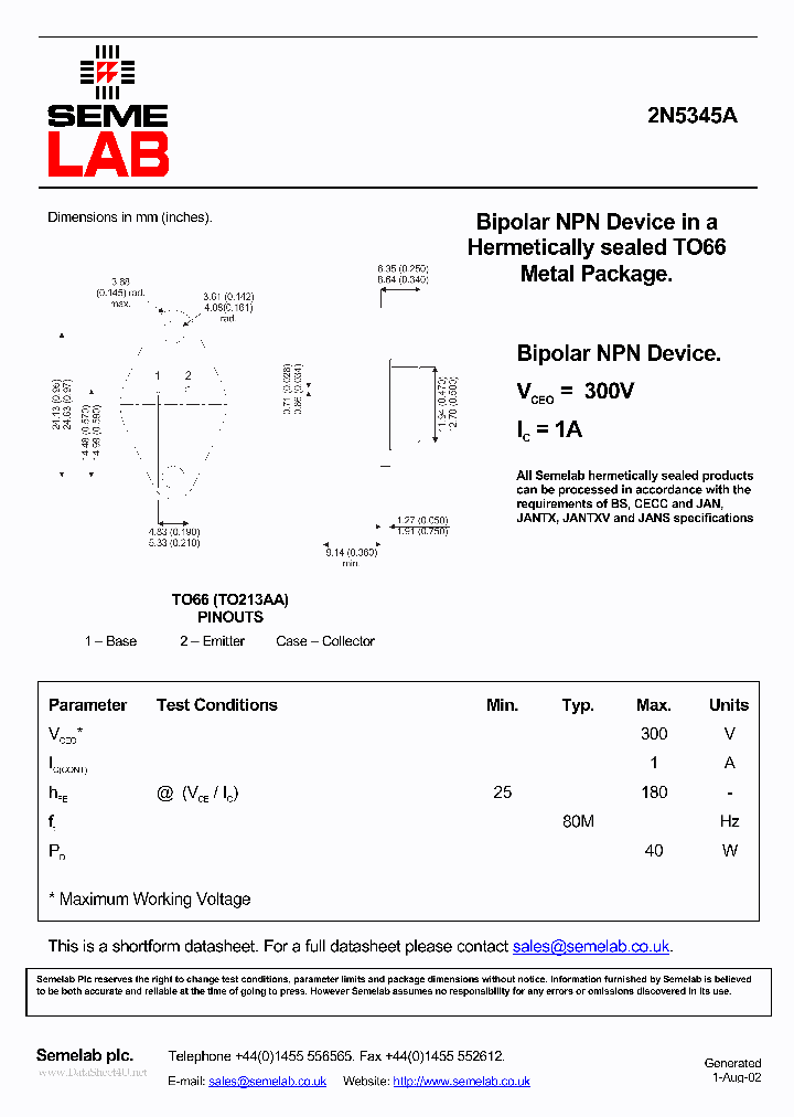 2N5345A_1642988.PDF Datasheet