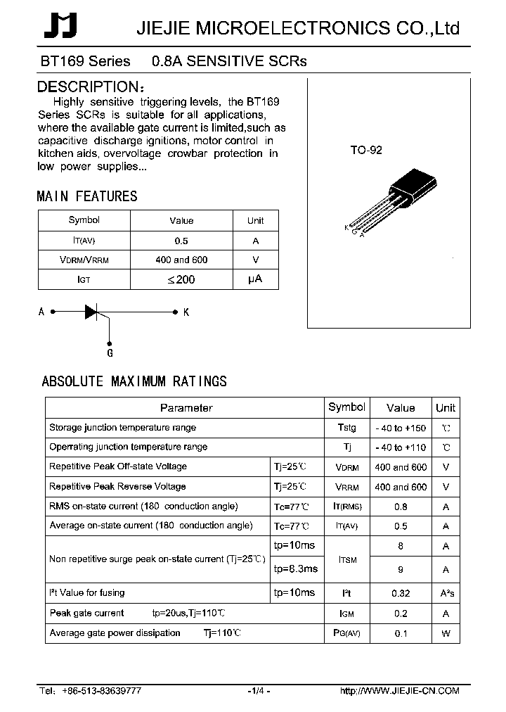 BT169_1648588.PDF Datasheet