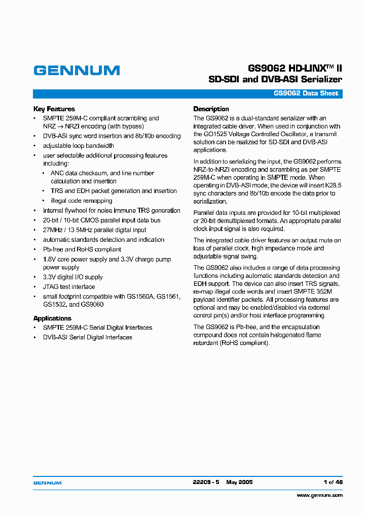 GS9062-CF_1060788.PDF Datasheet