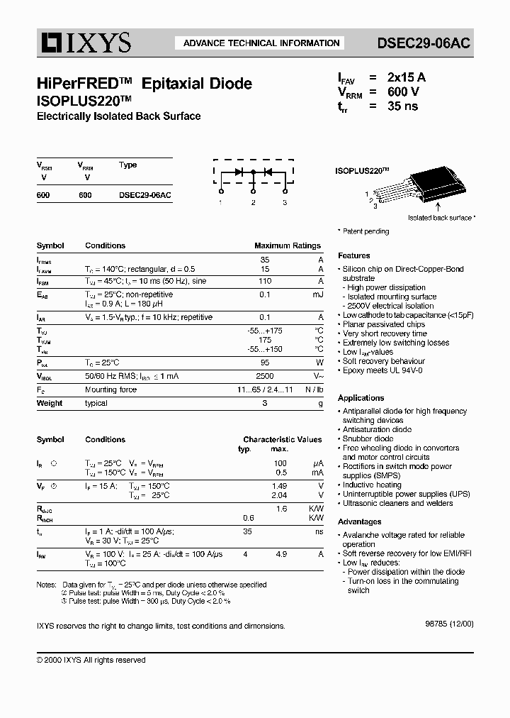 DSEC29-06AC_1061511.PDF Datasheet