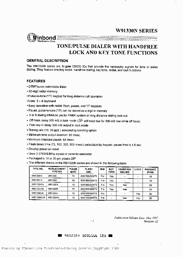 W91330A_1065555.PDF Datasheet