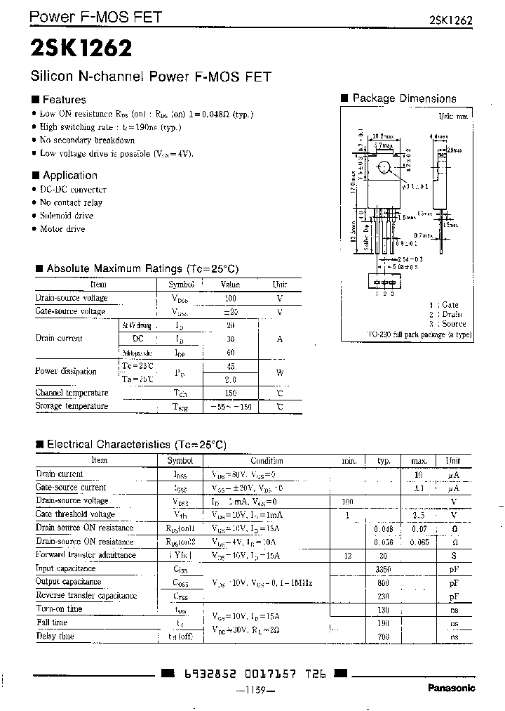 2SK1262_1069832.PDF Datasheet