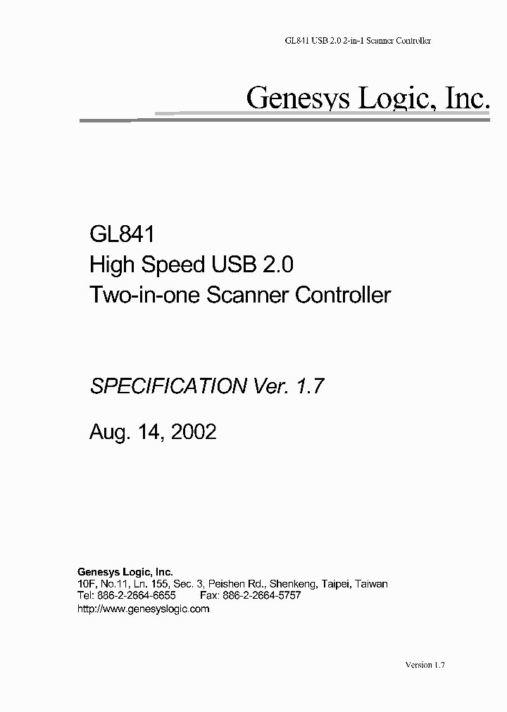 GL841_1081093.PDF Datasheet