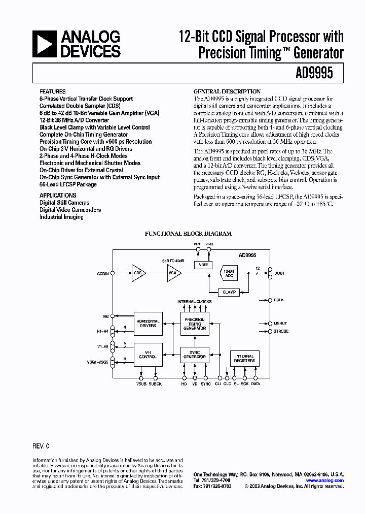 AD9995_1659932.PDF Datasheet