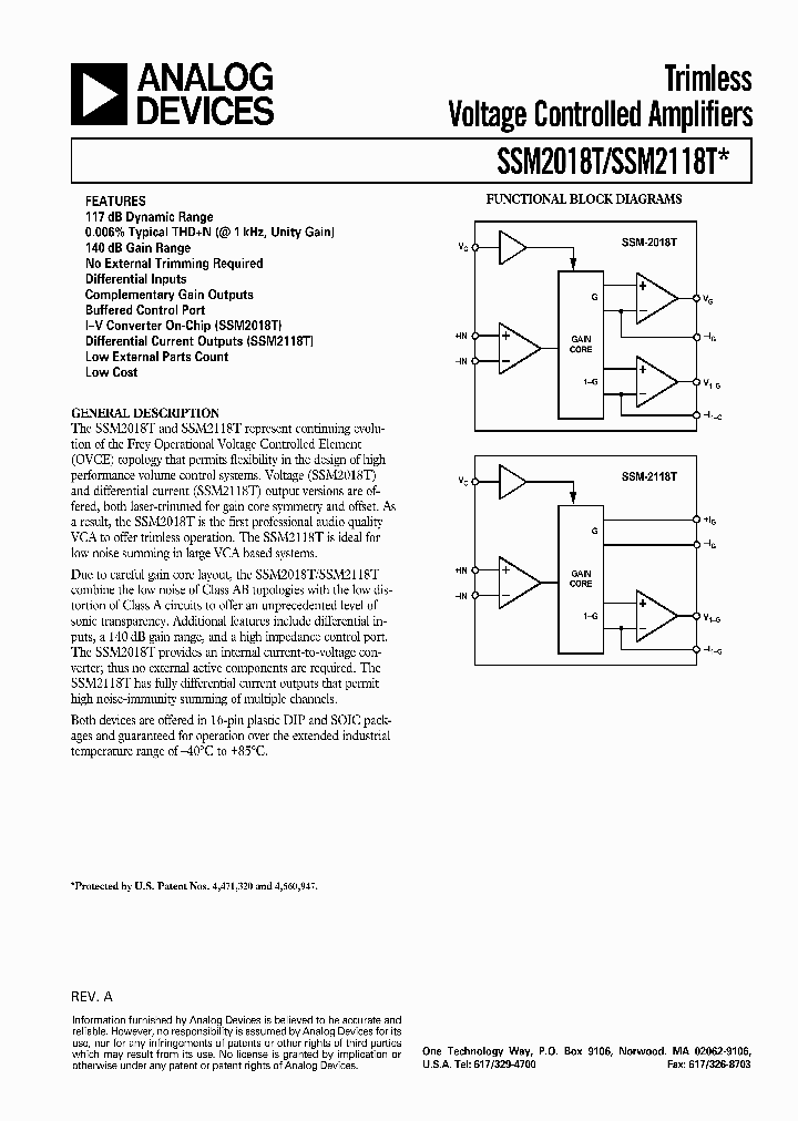 SSM2018TP_1095075.PDF Datasheet