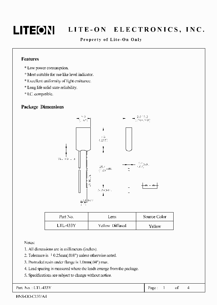 LTL-433Y_1091113.PDF Datasheet