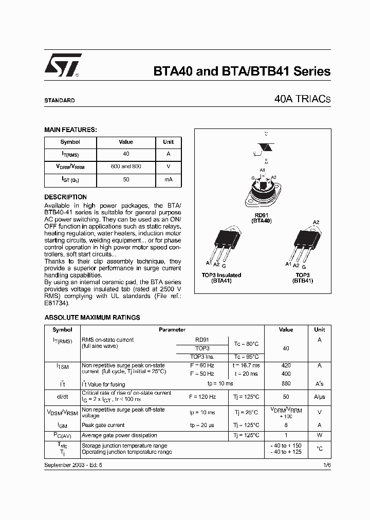 BTB41-800BRG_1671910.PDF Datasheet