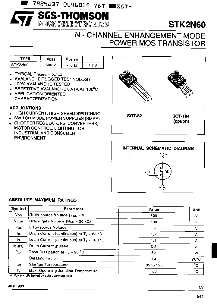 STK2N60_1097990.PDF Datasheet