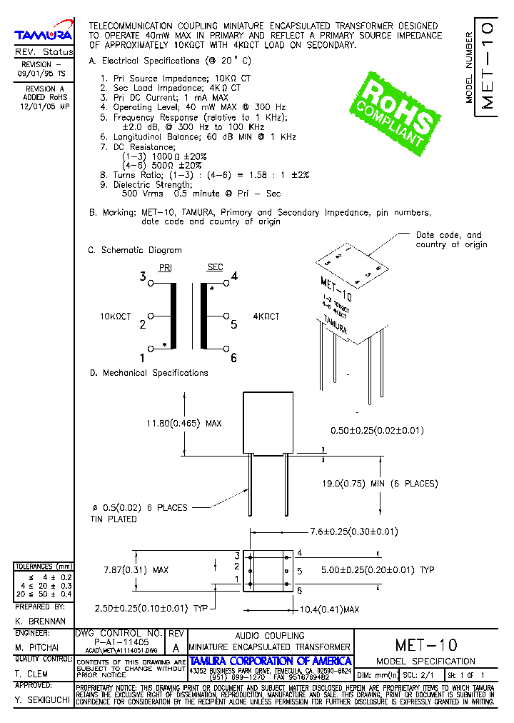 MET-10_1090103.PDF Datasheet