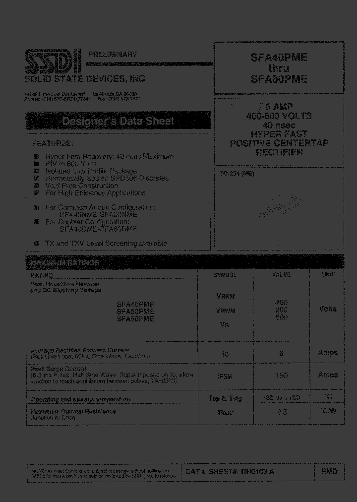 SFA60PME_1116670.PDF Datasheet
