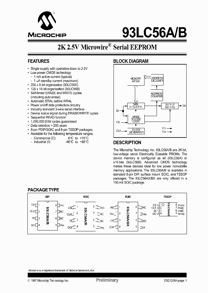 93LC56ASM_1112601.PDF Datasheet
