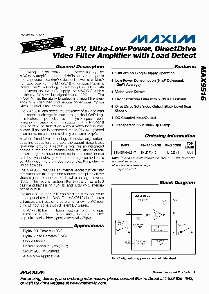 MAX9516_1108356.PDF Datasheet