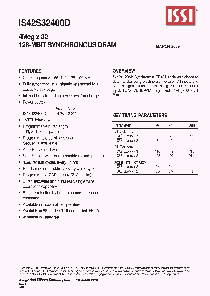 IS42S32400D-6BLI_1681241.PDF Datasheet