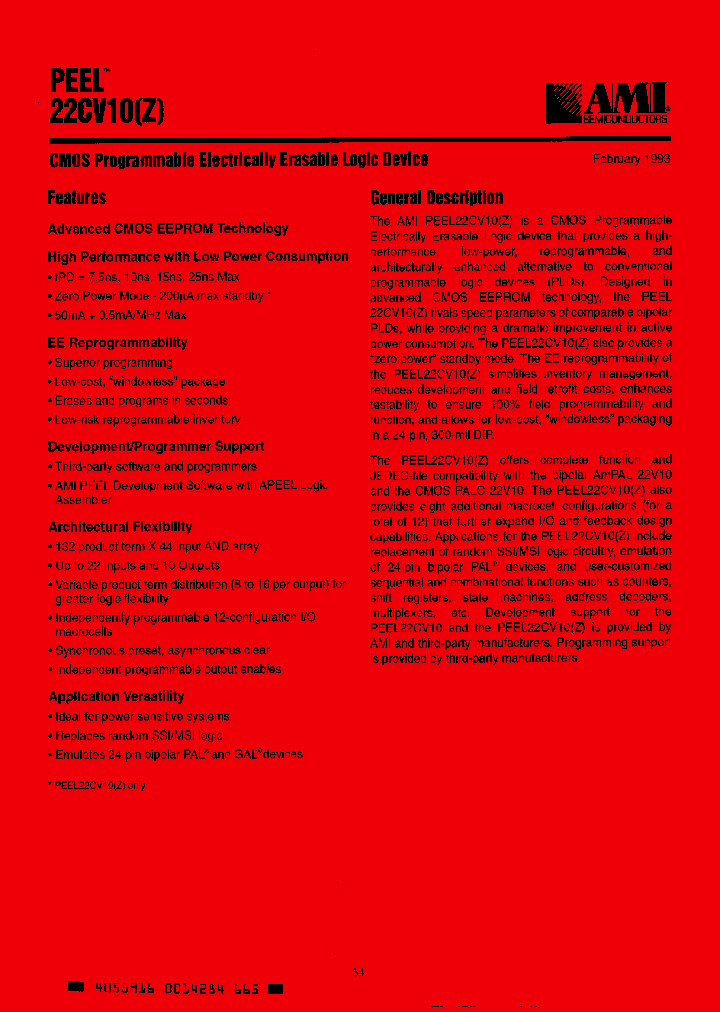 PEEL22CV10API15_1133435.PDF Datasheet