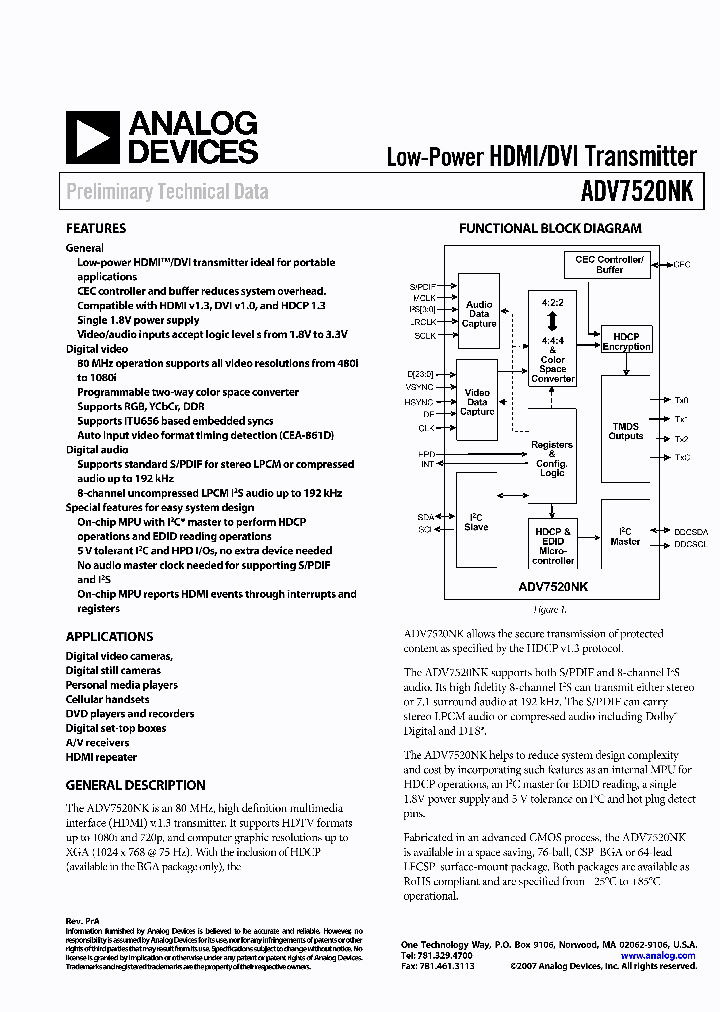 ADV7520NKPCBZ_1137905.PDF Datasheet