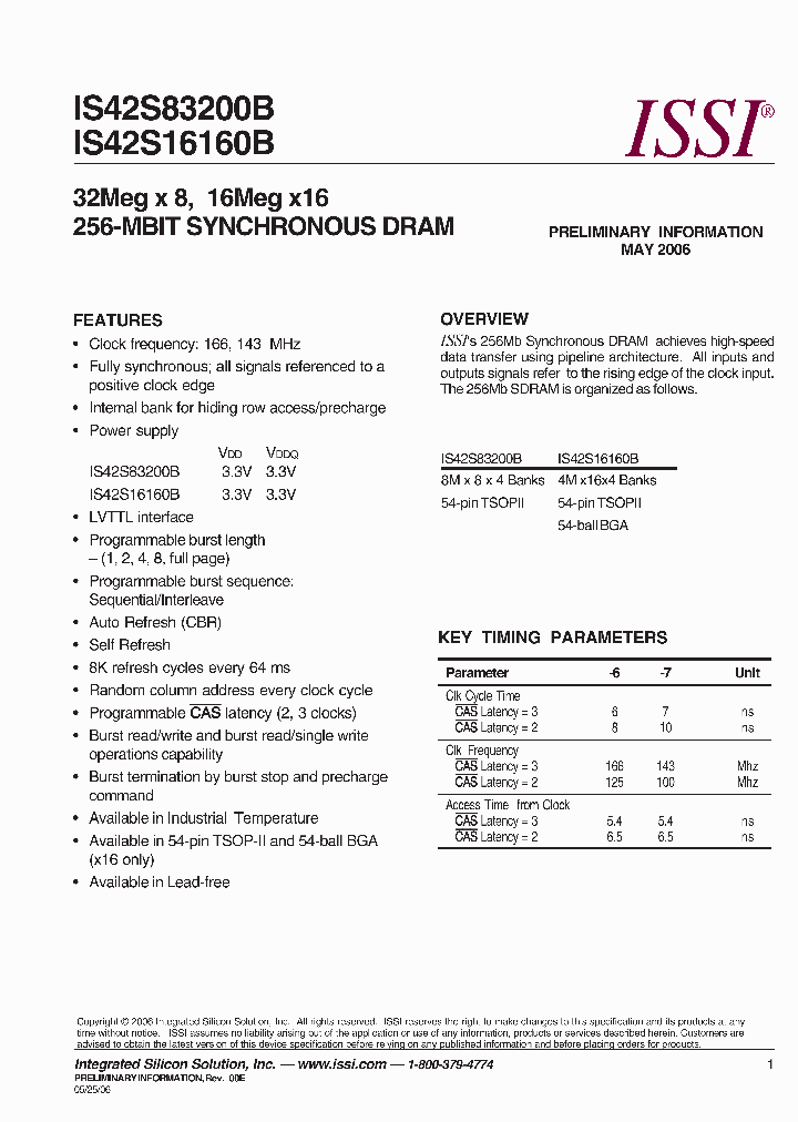IS42S16160B_1152085.PDF Datasheet