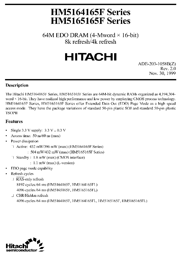 HM5164165F_1153331.PDF Datasheet