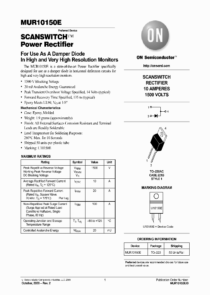 MUR10150ED_1147496.PDF Datasheet