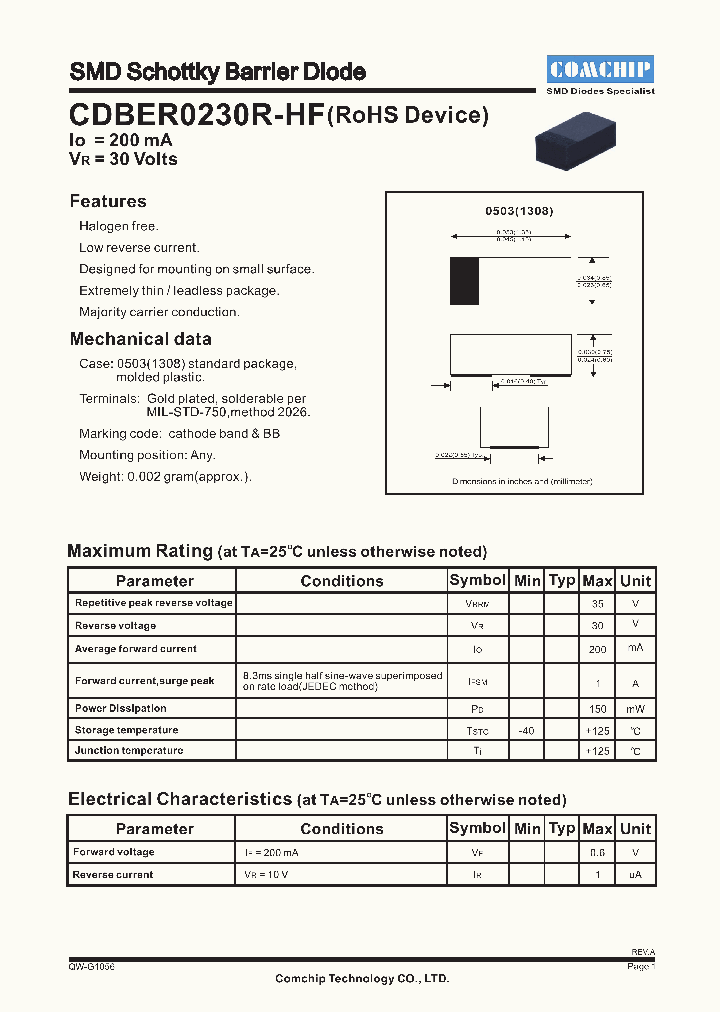 CDBER0230R-HF_1692634.PDF Datasheet