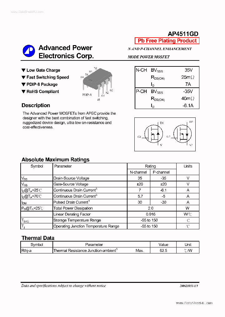 AP4511GD_1686140.PDF Datasheet