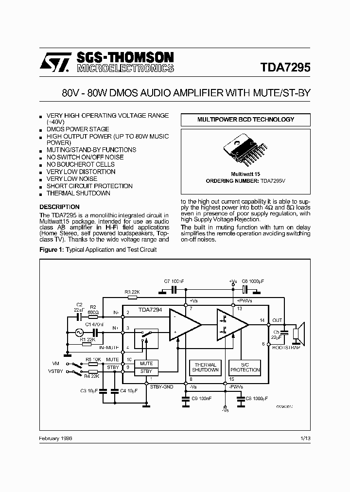 TDA7295_1183383.PDF Datasheet