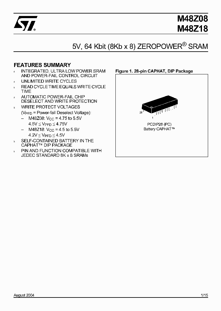 M48Z08-100PC1_1697356.PDF Datasheet