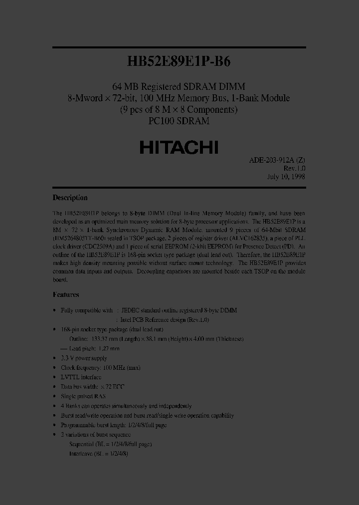 HB52E89E1P-B6_1199417.PDF Datasheet
