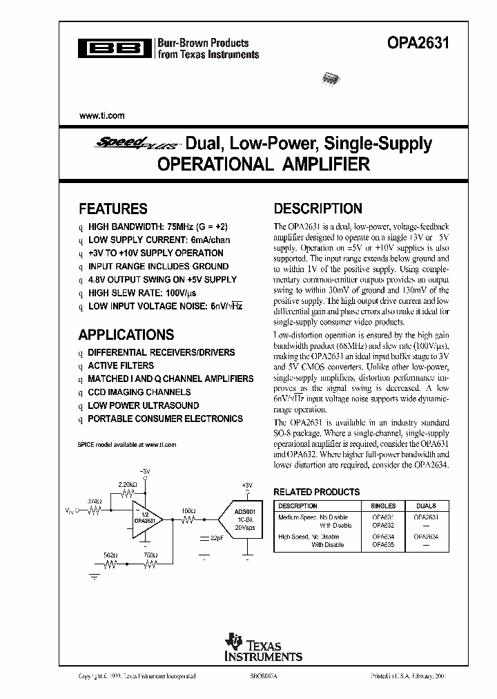 OPA2631U2K5_1203113.PDF Datasheet