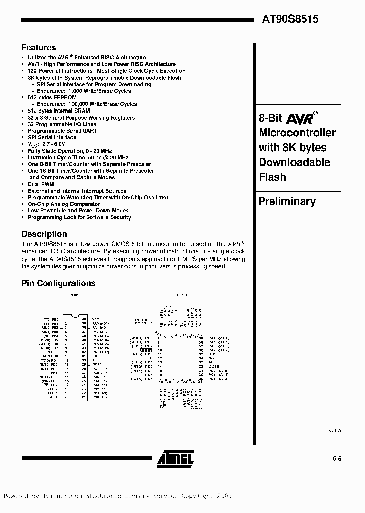 AT90S8515-PC_1170832.PDF Datasheet