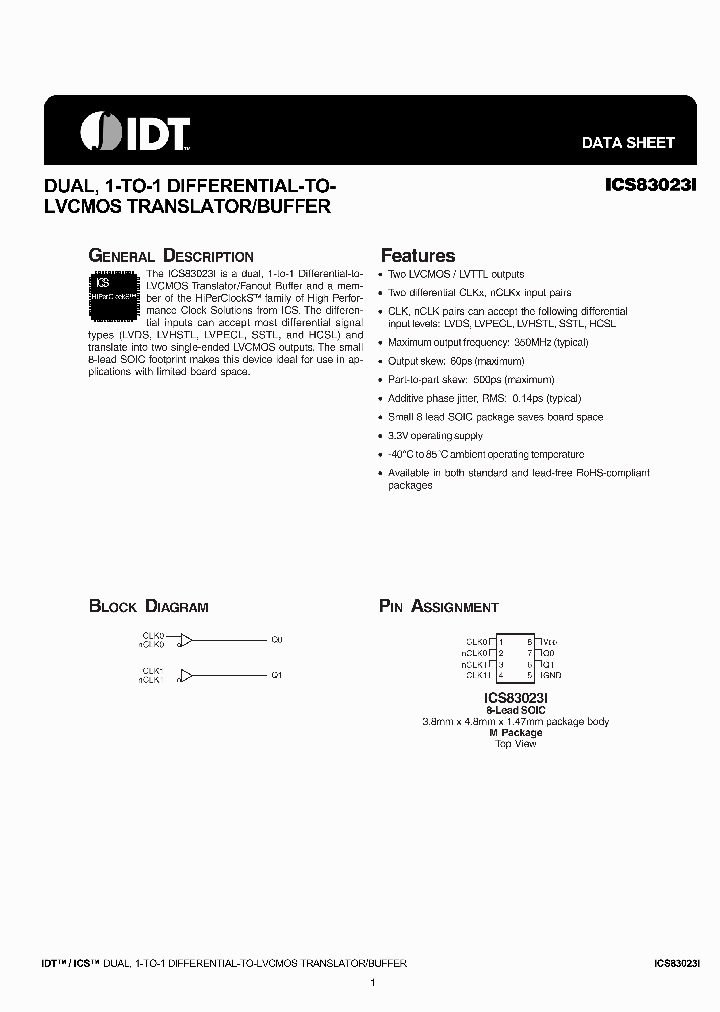 ICS83023AMIT_1227128.PDF Datasheet