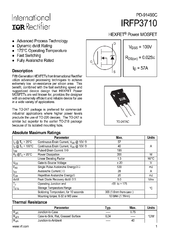 IRFP3710PBF_1704684.PDF Datasheet