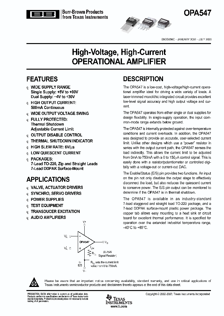 OPA547_1262873.PDF Datasheet