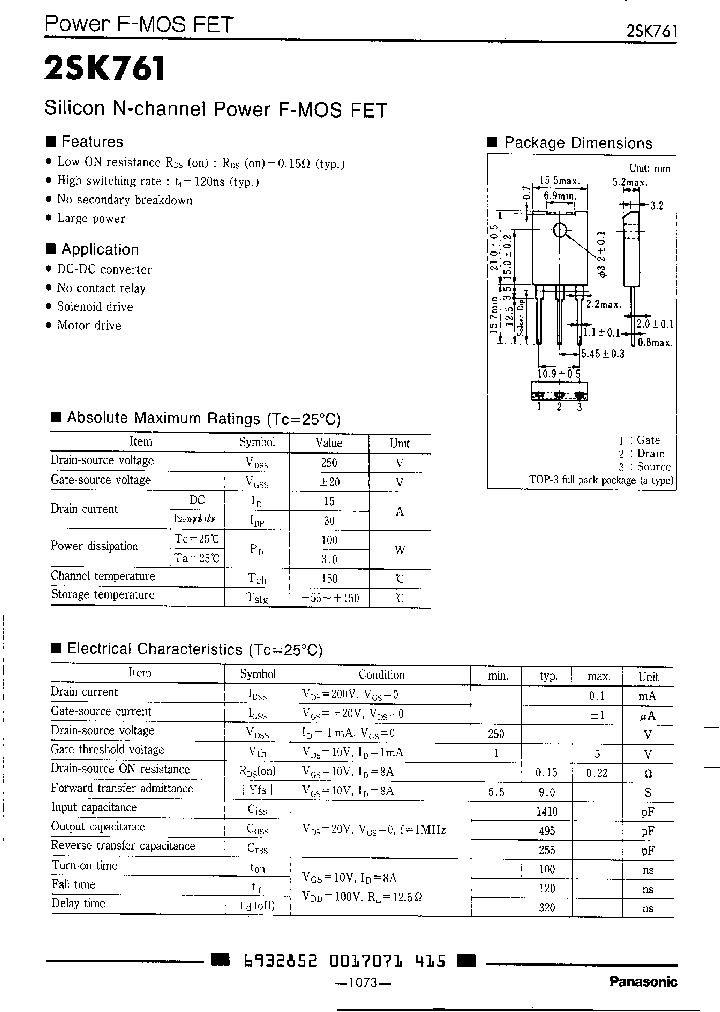 2SK761_1255625.PDF Datasheet