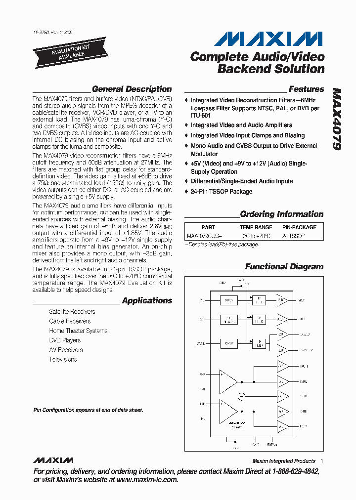 MAX4079CUG_1713336.PDF Datasheet