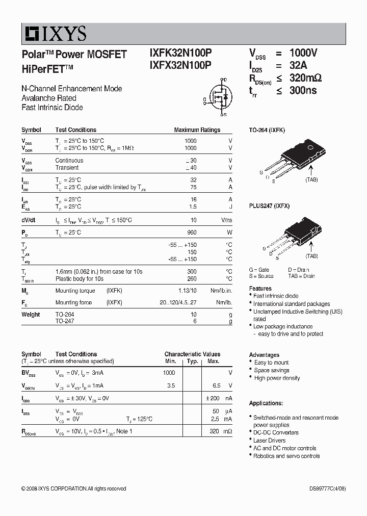 IXFX32N100P_1717018.PDF Datasheet