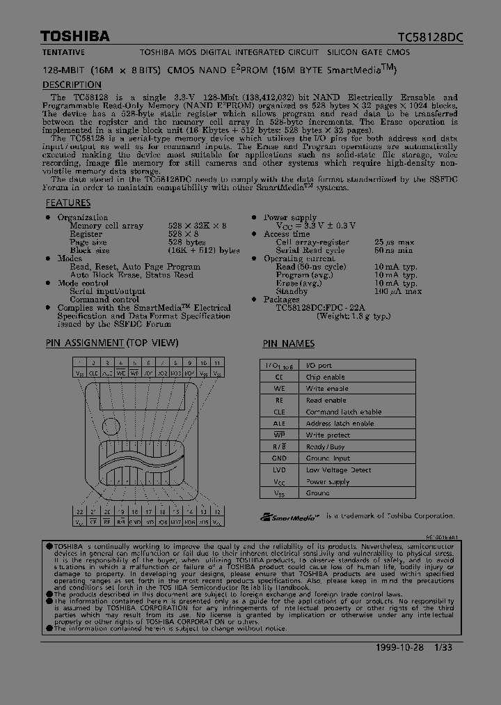 TC58128DC_1339230.PDF Datasheet