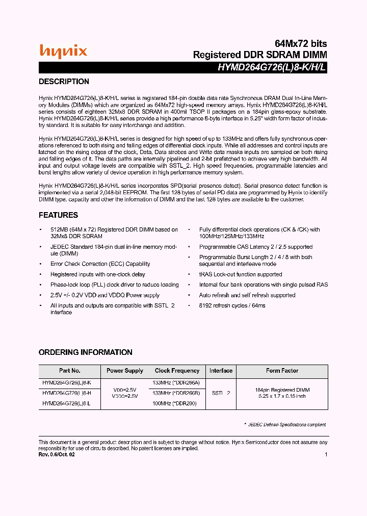 HYMD264G7268_1325191.PDF Datasheet