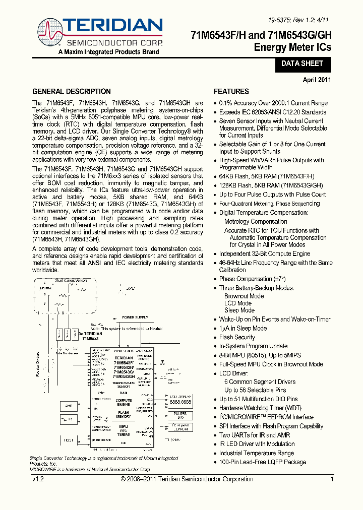 71M6543G_1725249.PDF Datasheet
