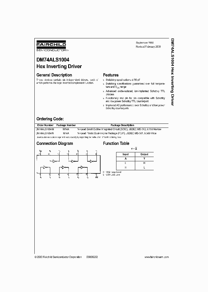 DM74ALS1004MX_1727537.PDF Datasheet
