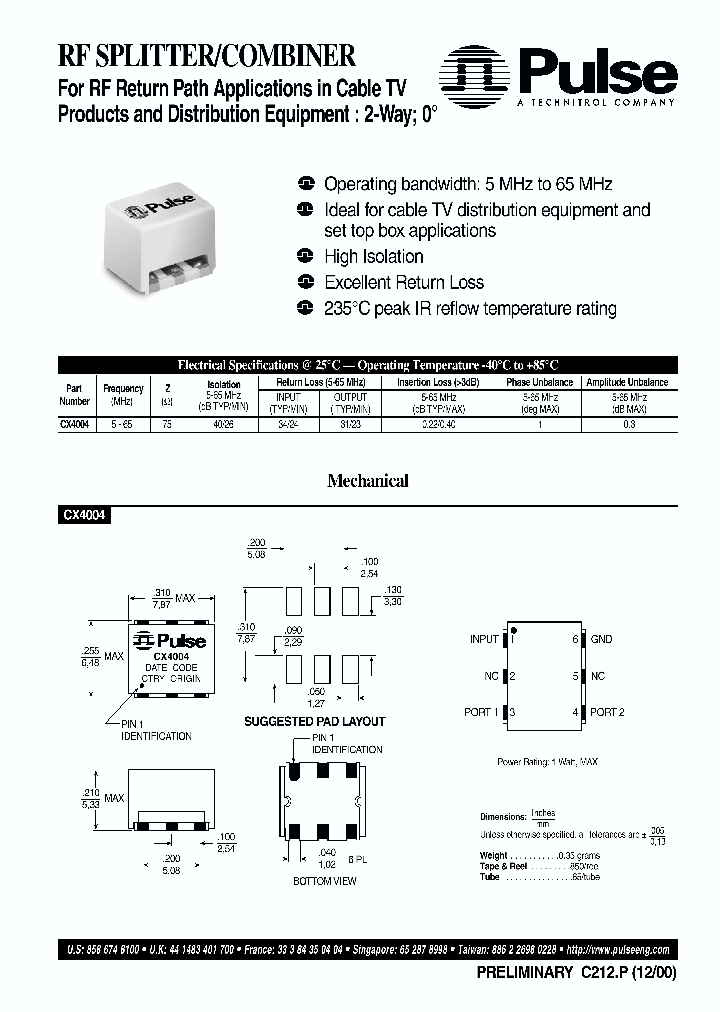 CX4004_1377128.PDF Datasheet