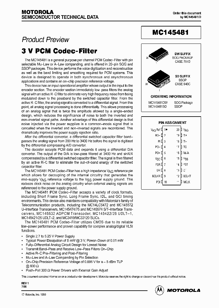MC145481_1378127.PDF Datasheet
