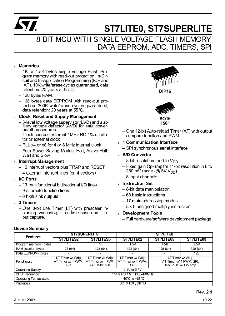 ST7LITE09Y0M6_1360106.PDF Datasheet